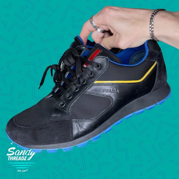 Prada Shoes | Prada Match Race Shoes | Color: Black/Blue | Size: 7.5 | Sandythreadz's Closet